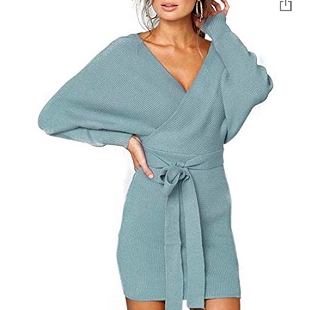 Sky Blue sweater dress